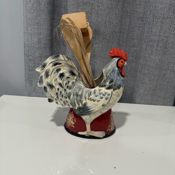 Certified international Susan winget avignon morning rooster utensil holder. - Picture 3 of 7